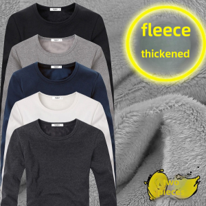 Winter 2023 New Womens Fleece Long Sleeve T-Shirt Large Size Casual Sports Base Shirt Polyester Fiber Thickened For Keep Warm