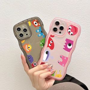 DEAMOR Case Oppo A16 A16S A36 A57 A57S A76 A77 A77S A96 Softcase Silikon Wave Anti Shockproof Character Monster Cute