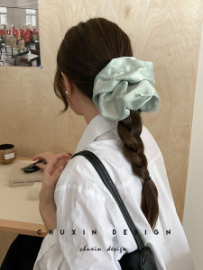 ยางรัดผมทรงกลมขนาดใหญ่สีมิ้นต์ ยางรัดผมแบบม้าหางสำหรับผู้หญิง ยางรัดผมสไตล์เกาหลี ยางรัดผมแฟชั่น ยางรัดผมแบบลำลอง