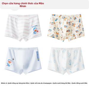 MiiOW | Quần Lót Ngắn Thoáng Khí Chống Khuẩn Hình Cartoon Bằng Cotton
