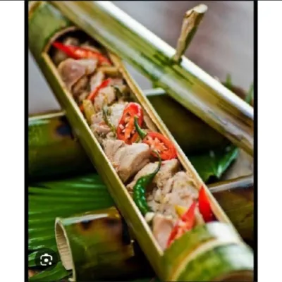 กระบอกไม้ไผ่ลำไม้ไผ่จากธรรมชาติ