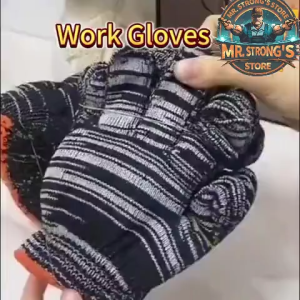 WakayaHome | 12 Pairs 1 Dozen 800grams Knitted Gloves Heavy Duty Construction Handling Special Cotton Gloves