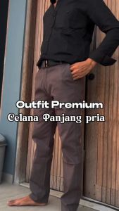 Celana Panjang chino pria brotherhood kualitas premium distro twill karbon tebal halus