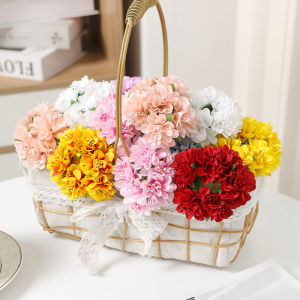 1PC Artificial Carnation Flower Bouquet Home Garden Party Decoration Fake Flowers Wedding Table Decor Simulation Flower Bouquet