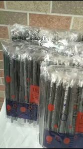 J.ONE/ Sedotan hitam Plastik runcing isi 250pcs dan sedotan steril hitam tekuk isi 500 pcs