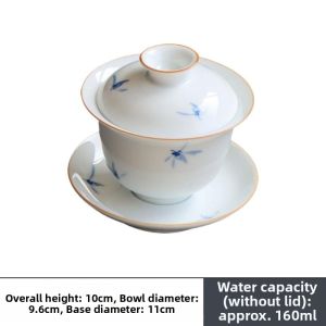 Heat-Resistant Large Dehua White Porcelain Hand-Painted Tea Set