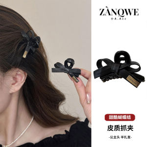 Small Size Leather Butterfly Knot Hair Clip Half Updo Transition Period Hair Card Side Hair Quantity Short Permed Fresh Outburst