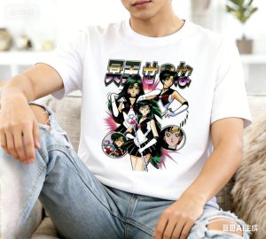 Bandai | Sailor Pluto Moon Anime Japanese T-Shirt Vintage Anime Comfort Color Anime Tee Manga Shirt Magical Girl Top Japanese Cartoon