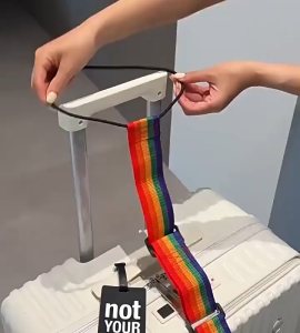 หลายสียืดหยุ่นปรับสายรัดกระเป๋าเดินทาง Carrier สายคล้อง Baggage Travel Security พกพาบนสายรัด