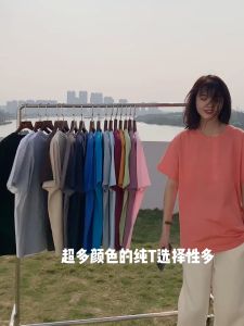 10 สี เสื้อผ้าผู้หญิง ลายการ์ตูนคอกลมแขนสั้น เสื้อผ้าแฟชั่นเกาหลีลำลอง เสื้อผ้าผู้หญิง