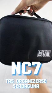 Tas Travel Pouch Organizer Penyimpanan Aksesoris Travel Digital Pouch Bag Waterproof Serbaguna -NC7