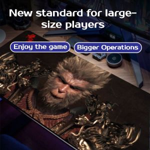 【Black Myth Wukong Large Gaming Mouse Pad】MenS Gaming Desktop Pad Gaming Mouse Pad Gaming Gaming Thickened NonSlip Exquisite Lock Edge