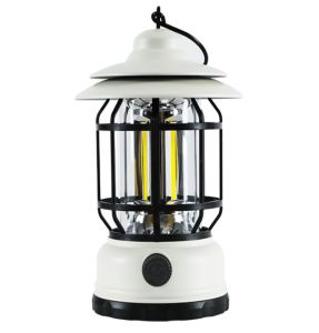 "SG SELLER" USB&Batteries Rechargeable Camping Lantern Dimmable LED Vintage Lanterns Waterproof High Capacity Portable Lantern Flashlight COB Lightweight Tent Light for Courtyard Outdoor Hiking Power Outages Emergency