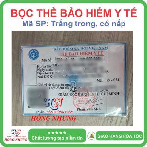[SALE] Bao Bọc thẻ Bảo hiểm y tế BHYT - Nhựa PVC dẻo trong suốt có nắp đậy chống nước