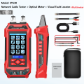 TOOLTOP Network Cable Tester Optical Power Meter Multimeter VFL 4 in1  LAN Line Finder PoE Tester for Structure Cabling. 