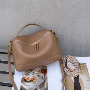SHUCAI | Women Genuine Grade Leather Shoulder Crossbody Fashion Small Bag Luxury Designer Brand Ladies Soft Cowhide Handbag High Quality