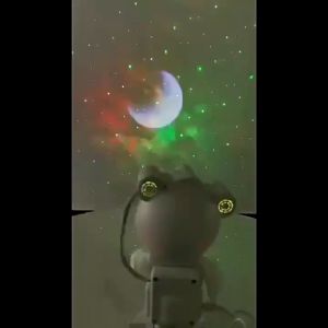 Galaxy Light Astronaut Projector Bluetooth Starry Sky Projector Night Light Projection Lamp with Music Voice Control LED Light for Room Desk Home Decor 星空灯