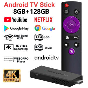 Mini TV Stick Android H618 Quad Core Cortex Support 8K Video 4K Wifi 2.4G/5G Remote Smart TV Box