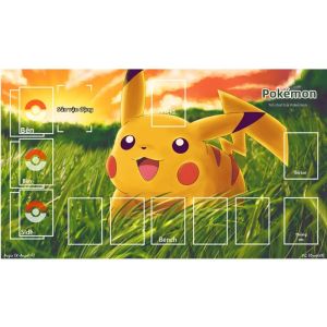 Bandai | Mewtwo Vs Mega Mewtwo X TCG Playmat Gaming Mouse Pad - Tấm Lót Bàn Chống Trượt Chống Thấm Nước Dành Cho Game Thủ Chất Liệu Cao Su