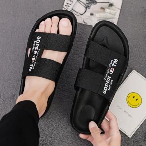 New slippers for outdoor wear 2025 fashionable casual versatile mens anti slip and wear-resistant indoor home cool slippers