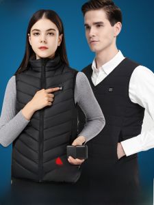 Self-Heating Vest Turtleneck Mens Plus Size Charging Heattech Heating Vest Low Collar Electric Clothes Smart Electric Vest Women