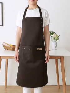 ANTI AIR Waterproof Apron Masak handmade pria wanita polos pelayan cafe Apron Peralatan Dapur