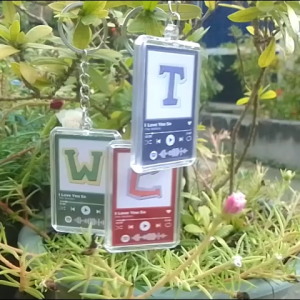 (Min. Order 3) Gantungan Kunci Spotify Huruf Inisial Akrilik A-Z Scan Barcode Part 2