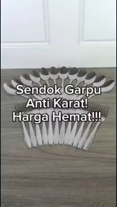 Sendok Garpu Makan Stainless 12pcs Tebal 17gram Genki Market