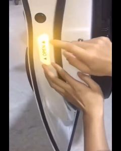 Miếng Tem Dán Phản Quang Cảnh Báo An Toàn Khi Mở Cửa Xe Ô Tô - Miếng Dán Open (Bộ 4 miếng)... Nhãn Dán