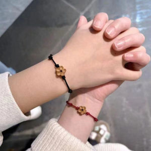 Corinna Resin Plum Blossom Red Rope Bracelet Handwoven Bracelet Lucky Bracelet Best Friend Gift