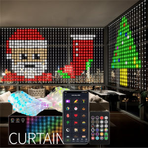 400-800 LED RGB Smart Curtain Lights with MusicApp Controls and RemoteLED Party Lights for Wedding/Valentines Day/Birthday