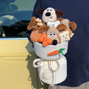 Adorable Cartoon Crayon Shinchan Plush Doll Bouquet Creative Birthday Gift for Boyfriend Graduation Flowers Soft Stuffed Toy