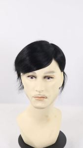 7x9 Australia Base Toupee Lace With PU Toupee Man #1B Male Wig Human Hair Toupee Mens Replacement Systems Unit Wig 90% Density