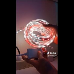 LAMPU STRIP AC 220V 10M RGB MERAH PUTIH SELANG ROPE LED LIGHT HIAS POHON AGUSTUS PROMO MERDEKA