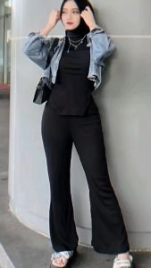 Celana Cutbray Wanita Bahan Scuba – Nyaman Stylish Langsung Langsing!