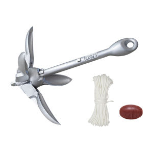 Alloet | 0.7/1.5KG Grapnel Anchor Foldable Kayak Anchor Boat Anchor With 65ft Marine Rope And Buoy For Kayak Canoe Paddle Board Accessory