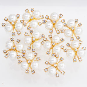 EELHOE | 10pcs DIY Flower Rhinestones Pearl Button Wedding Decoration Sewing Decor Craft