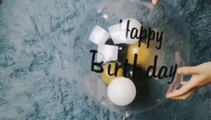 Decal dán (miếng dán) chữ Happy Birthday trang trí bóng jumbo bóng bobo dịp sinh nhật thôi nôi…