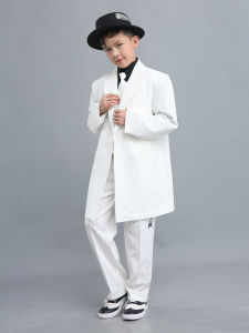 ชุดสูทเด็กลายทางสีขาว