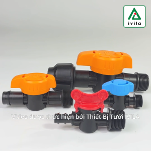 Van khóa LDPE ren 21/27mm ra ống 16mm/20mm - Chất liệu nhựa cao cấp độ bền cao chịu được thời tiết nắng mưa - Bảo hành 12 tháng