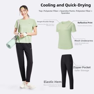 Erke | Quick-drying Sportswear for Women Ice Silk Running Yoga Set