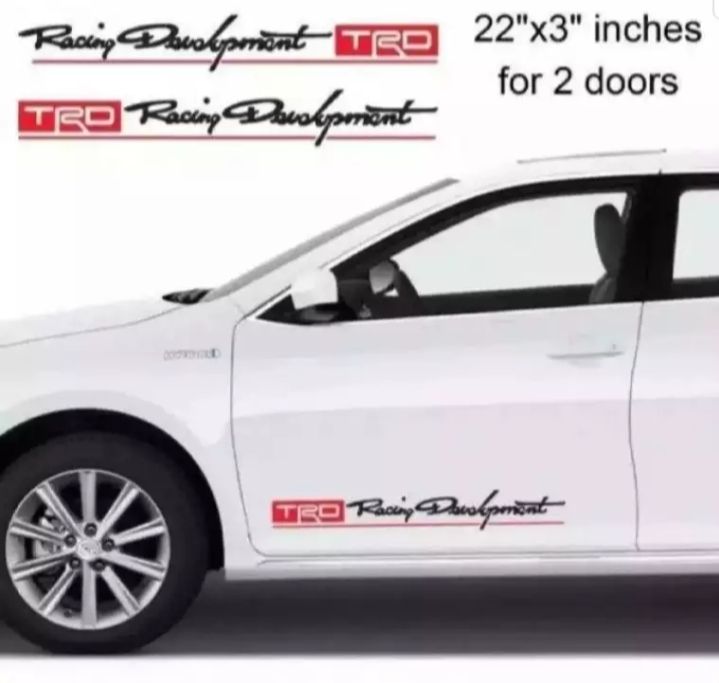 Body Cream Sticker (COD) cutting sticker mobil variasi untuk body samping TRD RACING ...