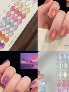 Sơn Móng Tay Gel Mắt Mèo 12ml Nhũ Holographic Lấp Lánh Hiệu Ứng Pha Lê Từ Tính Làm Sạch Bằng Đèn UV Dành Cho Chuyên Nghiệp