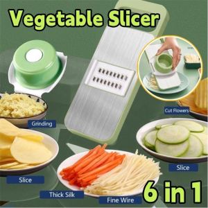 Mandoline Slicer Multi-Function Interchangeable Stainless Steel Blade Multi-function Vegetable Slicer Fruit Slicer