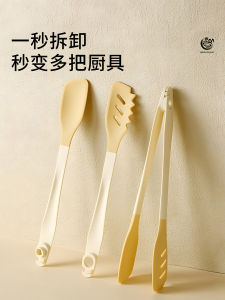 Detachable Silicone Kitchen Clamp BBQ Skewer Steak Turner Silicone Food Clamp BBQ Grill Cooking Utensils Kitchen Tool