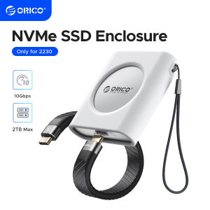 ORICO | ORICO M.2 2230 NVMe SSD Enclosure USB C 3.2 Gen 2 Type-C 10Gbps to NVMe PCI-E Adapter Aluminum External for iPhone15/16 Pro iPad