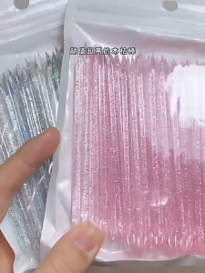 Ardour 100pcs/bag Double-Head Nail Art Sticks Pushers Cuticle Remover Crystal Nails Gel Manicure Tools