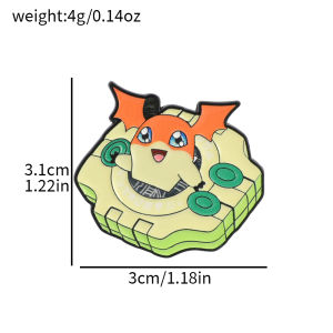 Bandai | Retro Game‑Device Style Digital Creature Enamel Pin Brooch Cute Cartoon Monster Metal Lapel Badge for Backpack Clothing Decor