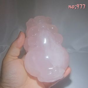 Rose Crystal Pixiu/粉水晶大貔貅/Rose Quartz Big Pixiu Ornaments