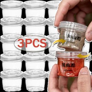 3Pcs Outdoor Seasoning Bottle Set Spliced Portable Travel Picnic Seasoning Box Camping Can Barbecue Seasoning Small Bowl